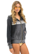5 Stripe Hoodie - Faded Smoke