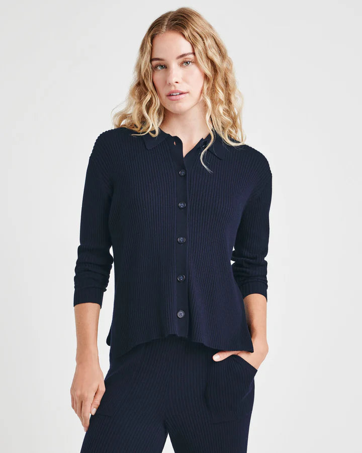 Georgie Polo Button Down - Navy