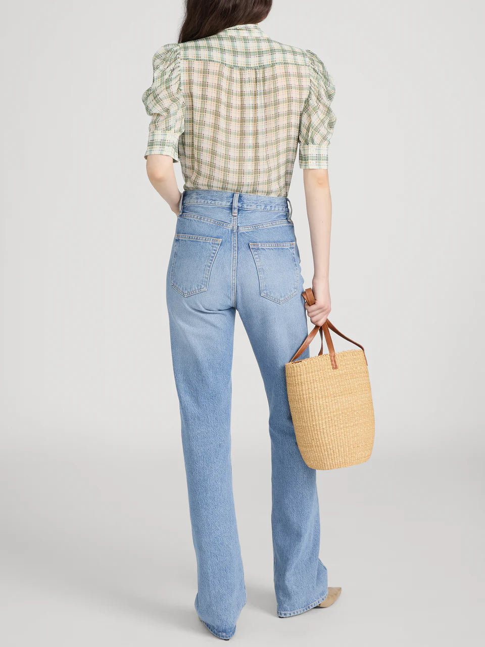 The Gillian Top - Jade Green Plaid