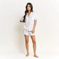 All American Shortie PJ Set - Ivory Gondolas