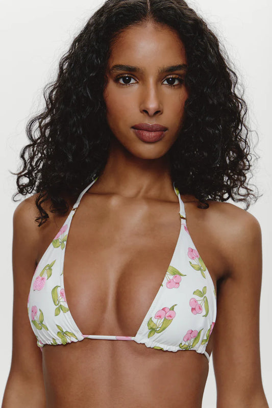 Grace Beaded Triangle Bikini Top - Cherry Picked