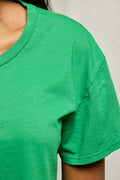 Harley Cotton Boxy Crew Neck Tee - Grass