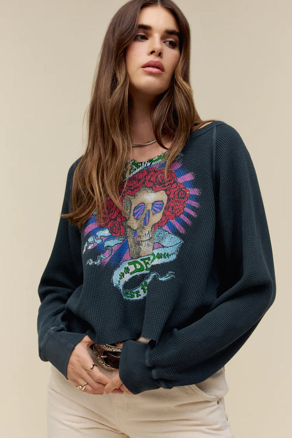 Grateful Dead Love Will See You Through LS Thermal - Vintage Black