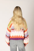 Hala Hand Knit Stripe Sweater - Violet Stripe