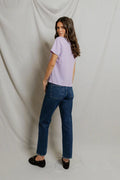 Harley Cotton Boxy Crewneck Tee - Ultraviolet