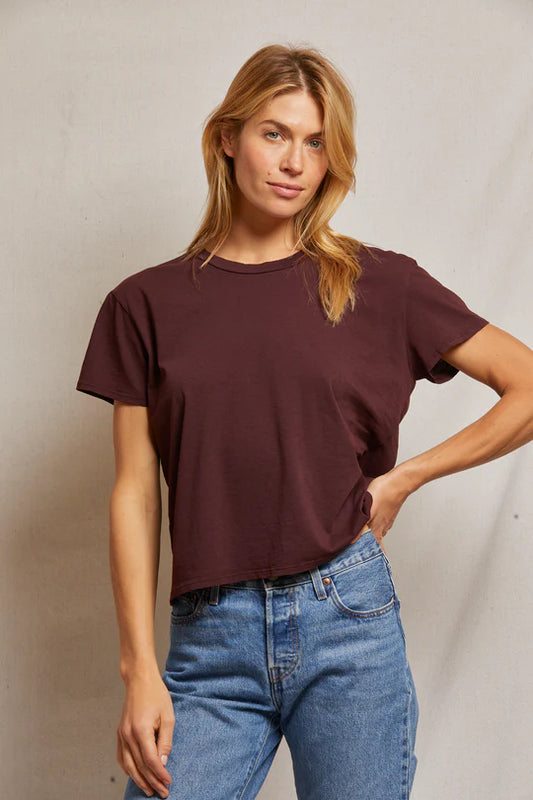 Harley Crispy Lightweight Cotton Boxy Crew Tee - Blackberry