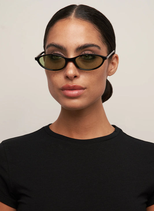 Sunglasses - Black/Light Green