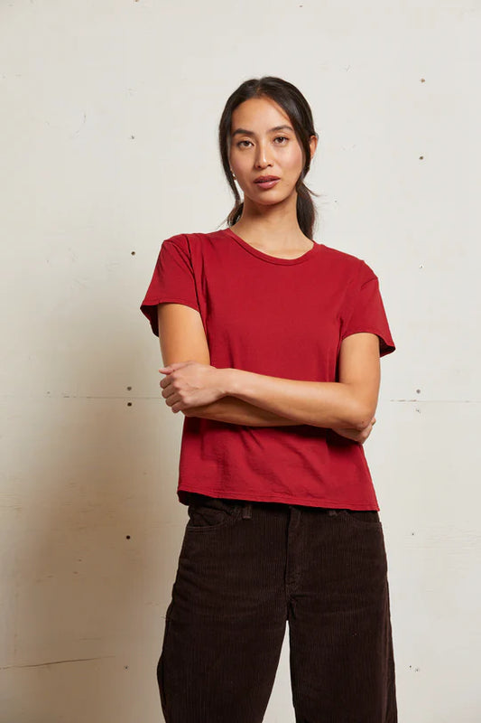 Harley Crispy Lightweight Cotton Boxy Crew Tee - Maple