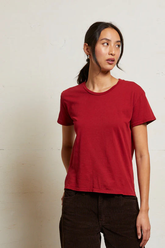 Harley Crispy Lightweight Cotton Boxy Crew Tee - Maple