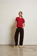 Harley Crispy Lightweight Cotton Boxy Crew Tee - Maple