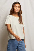 Harley Crispy Lightweight Cotton Boxy Crew Tee - Oatmeal