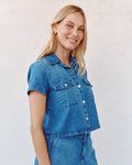 Short Sleeve Flap Pocket Shirt - Spring Horizon Wash