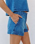 Elle Playa Trouser Short - Spring Horizon Wash