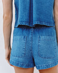 Elle Playa Trouser Short - Spring Horizon Wash
