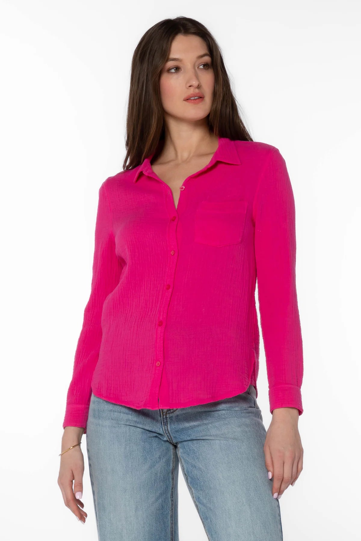 Bennett Shirt - Hot Pink