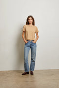 Harley Crispy Lightweight Cotton Boxy Crew Tee - Suede