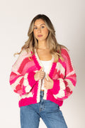 Hunter Hand Knit Stripe Cardi - Macaron Stripe