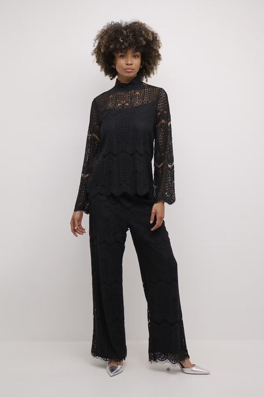 Ima Lace Blouse - Black