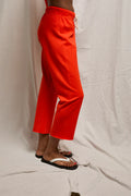Jamaica Beach Fleece Capri Pant - Tomato