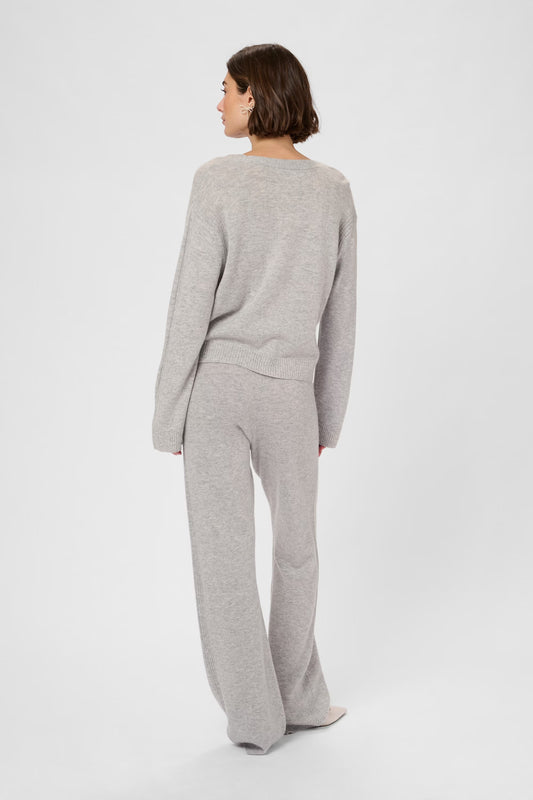 Bjanca Arrow Cardigan - Mid Grey Melange
