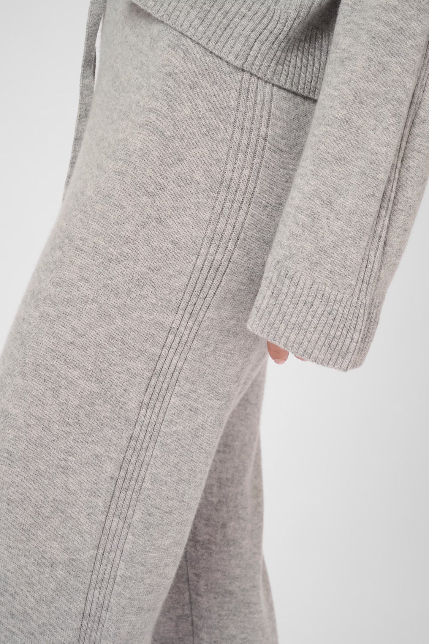 Bjanca Arrow Pants - Mid Grey Melange