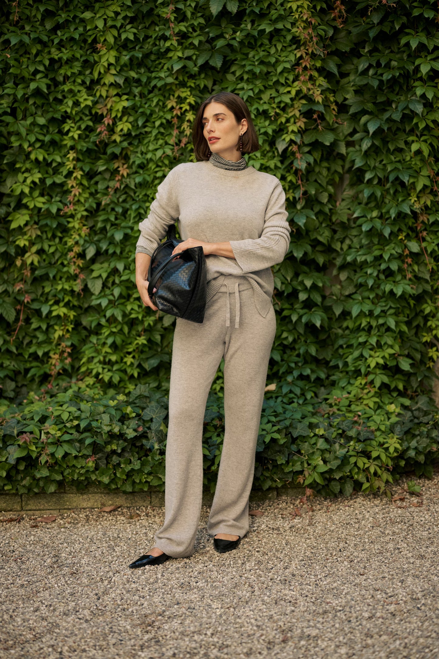 Bjanca Arrow Pants - Mid Grey Melange