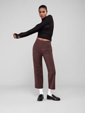 Le Jane Crop Trouser - Chocolate Brown