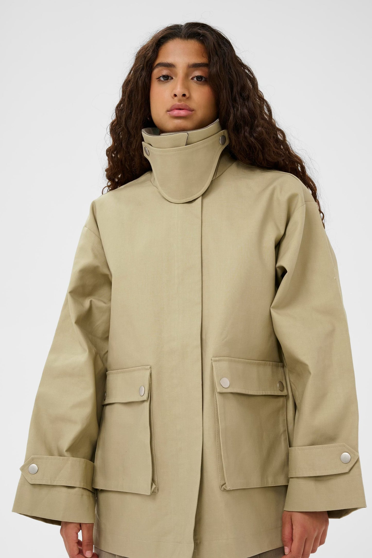 Jennah Trenchcoat - Chinchilla