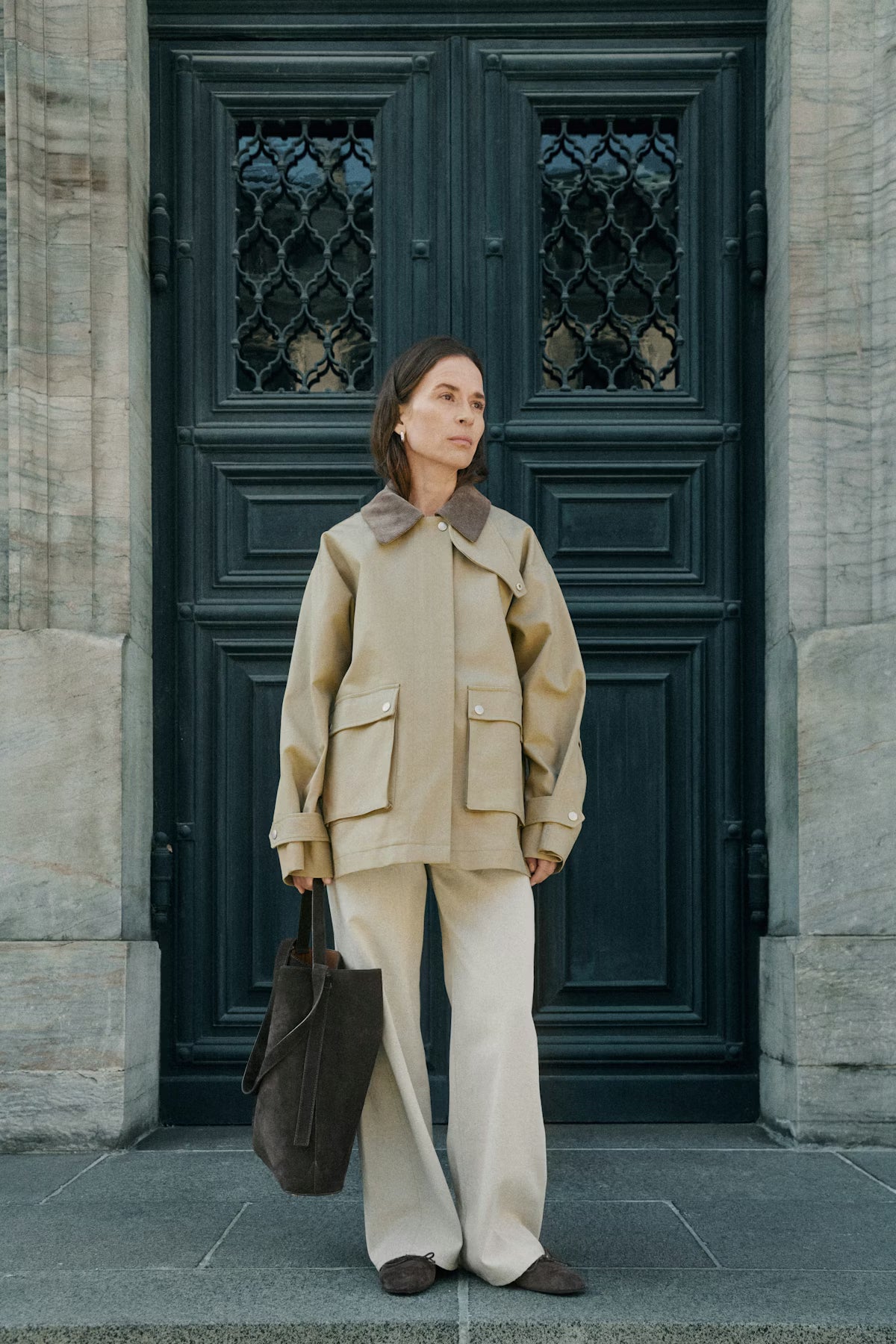 Jennah Trenchcoat - Chinchilla