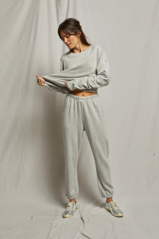 The Johnny French Terry Easy Sweatpant - Heather Grey