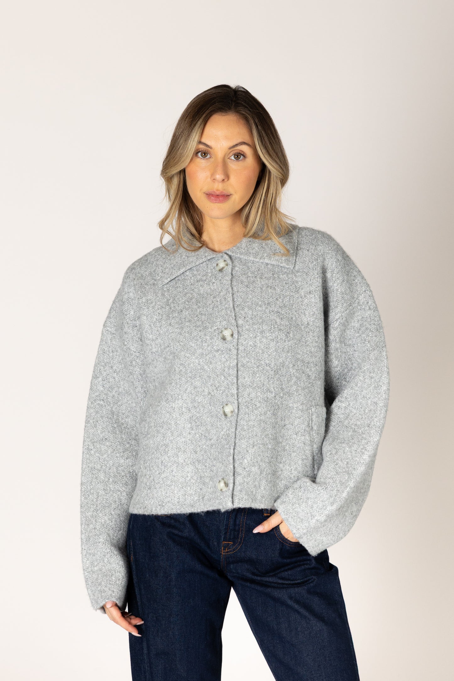 Jonah Luxe Short Collar Coat - Drizzle
