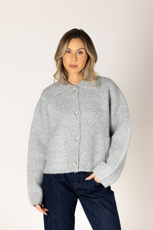 Jonah Luxe Short Collar Coat - Drizzle
