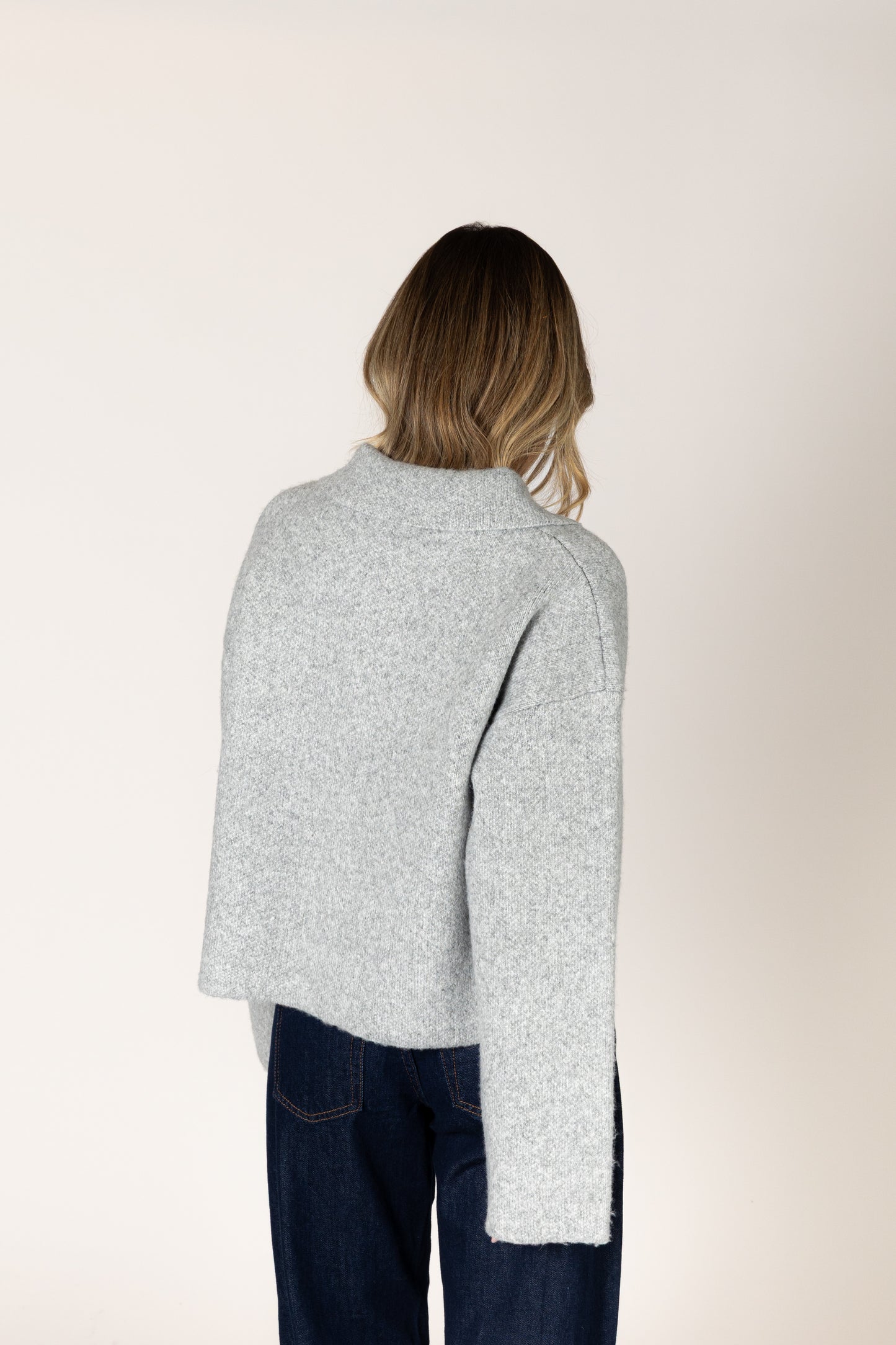 Jonah Luxe Short Collar Coat - Drizzle