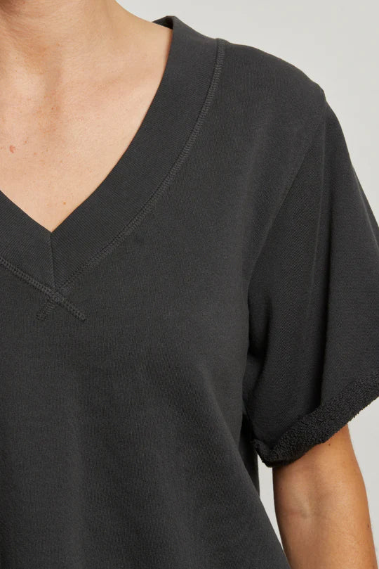 Briggs french terry short sleeve crew sweatshirt - Vintage black