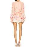 Kavi Romper with Tie Belt - Peach Pink