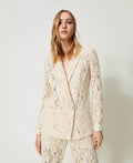 Macramé Lace Blazer - Ivory