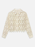 The Lace Button Up Shirt - Ecru