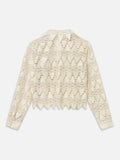 The Lace Button Up Shirt - Ecru