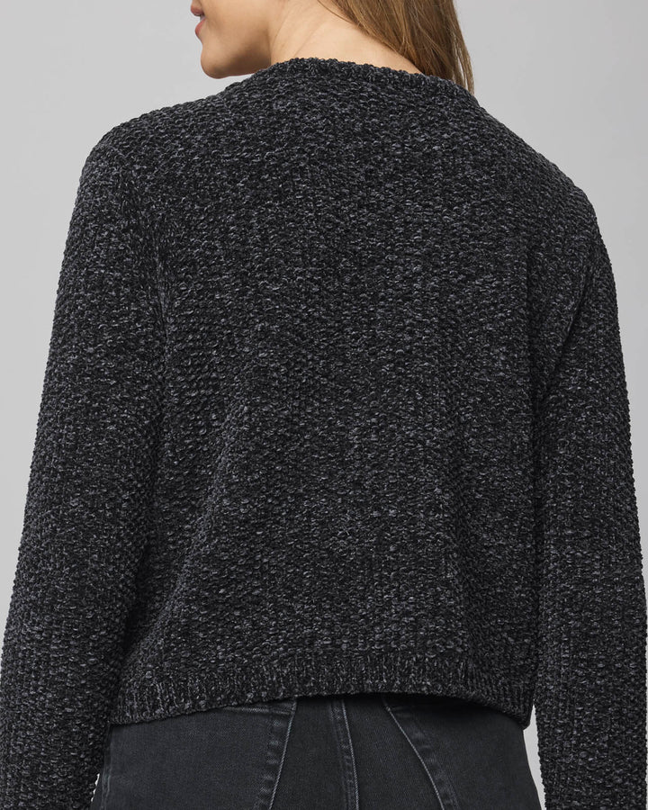 Andrea Chenille Crop Cardigan - Lead