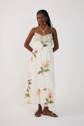Verdejar Ruched Midi Dress - Off White