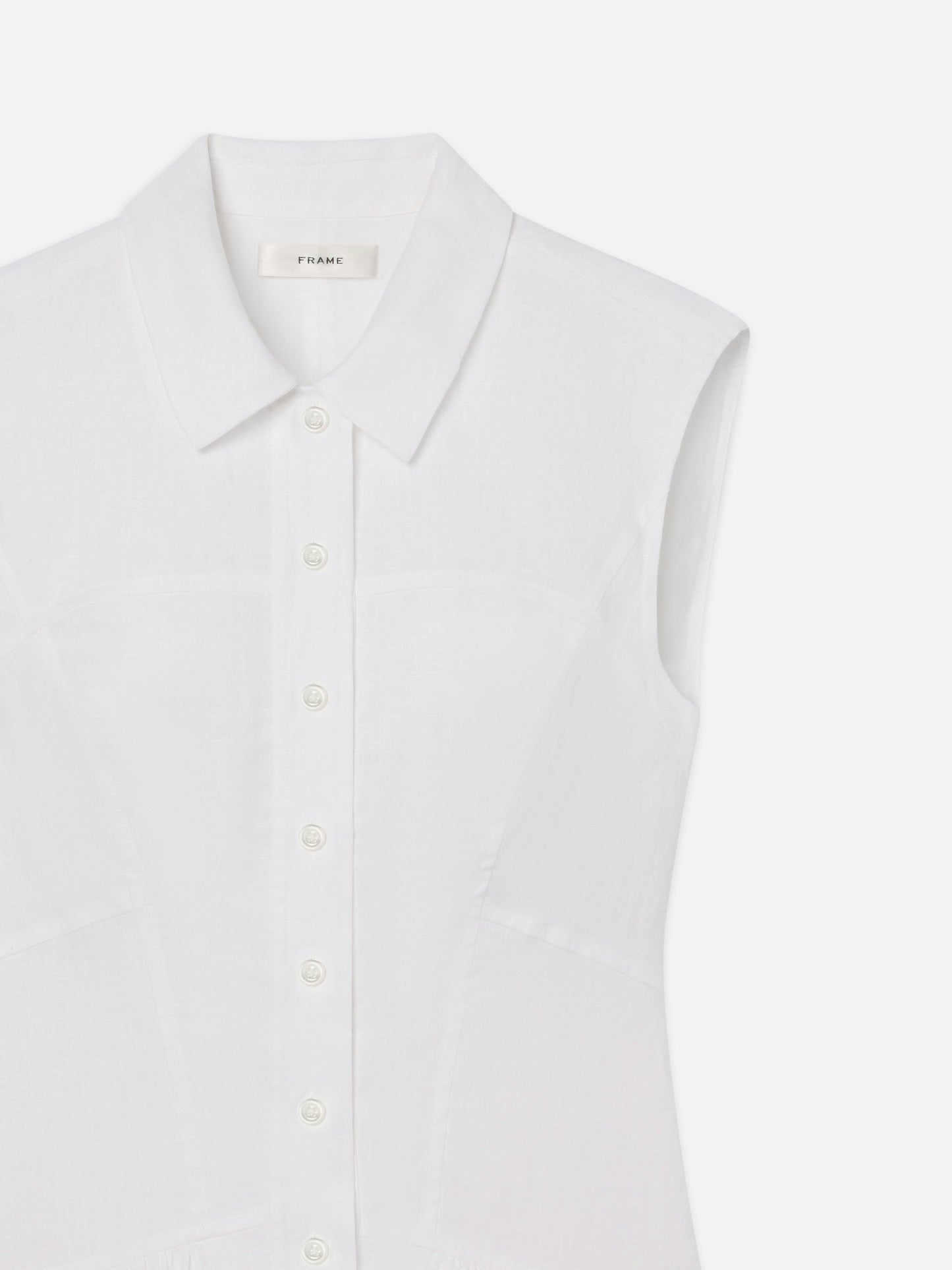 The Linen Day Dress - White