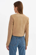 Linette S Suede Jacket - Beige