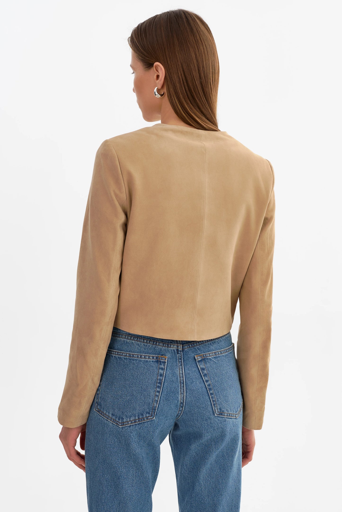 Linette S Suede Jacket - Beige