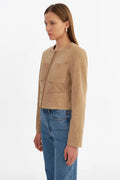 Linette S Suede Jacket - Beige