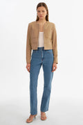 Linette S Suede Jacket - Beige