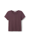 Lisa recycled cotton fitted short sleeve tee - Plum