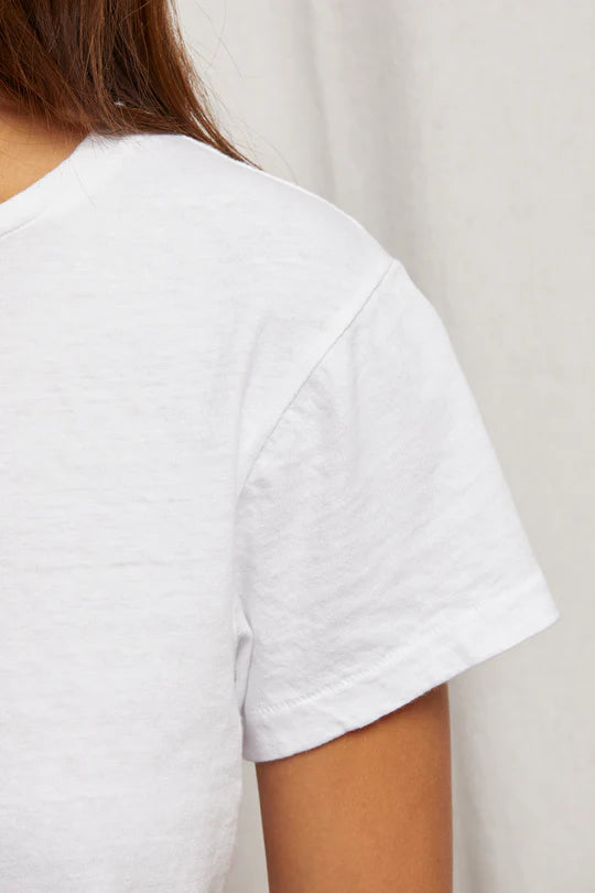 Lisa Recycled Cotton Fitted Tee - White