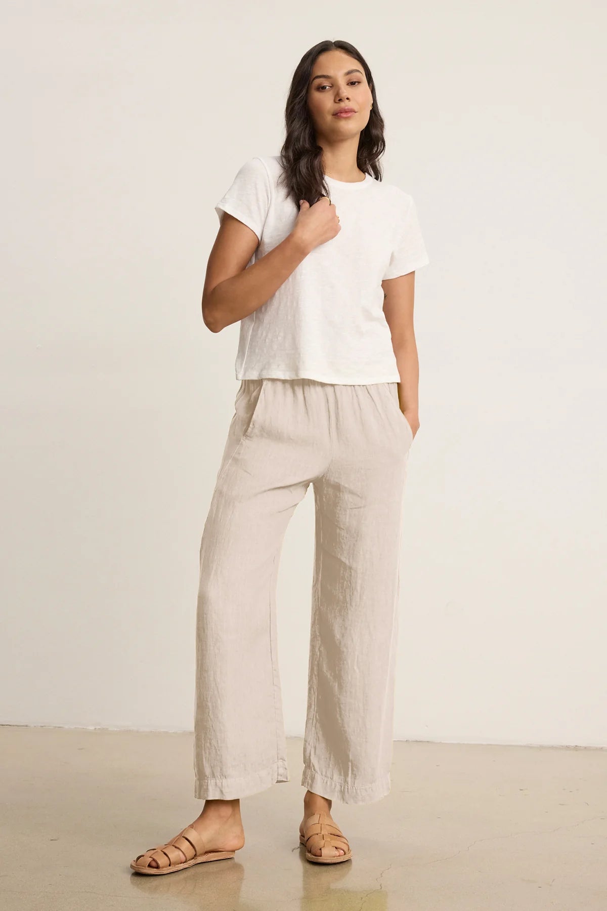 Lola Linen Pant - Cobble