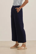 Lola Linen Pant - Navy