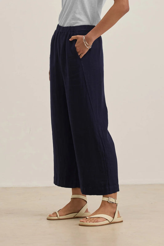Lola Linen Pant - Navy
